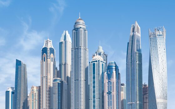 Dubai purpose built residential and business (concrete High-rise) buildings open to investment as a result of cancelled minimum down payments